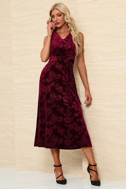 Robe Trapeze Velours - gallery 5