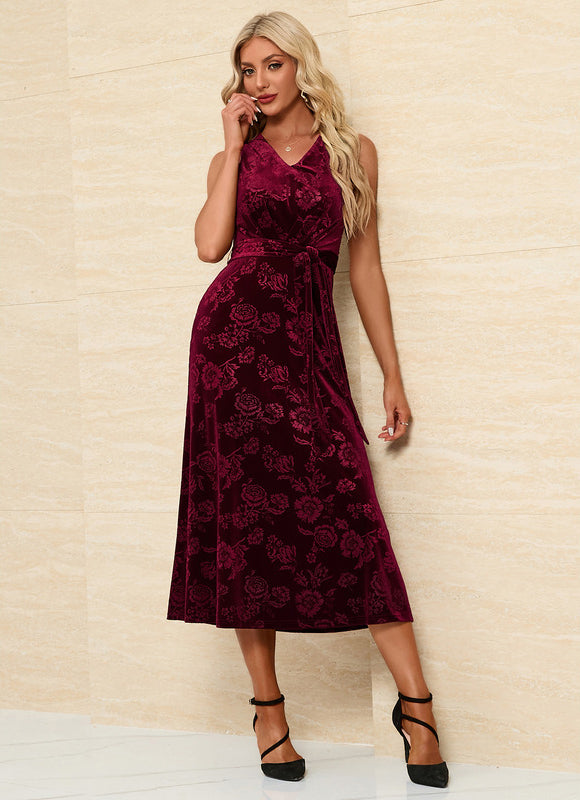 Robe Trapeze Velours - gallery 5