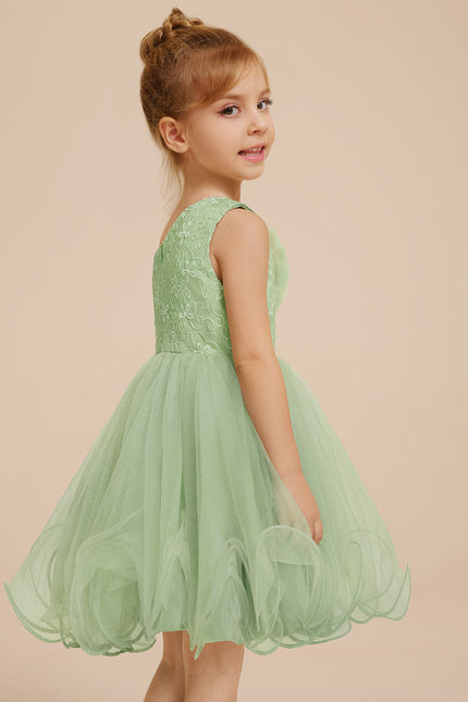 Robe Trapèze Verte Éclosion - gallery 9