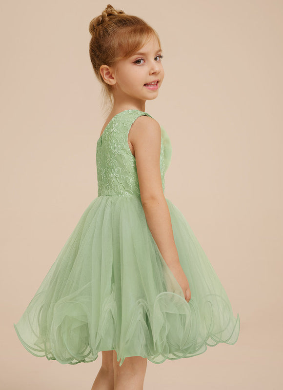 Robe Trapèze Verte Éclosion - gallery 9