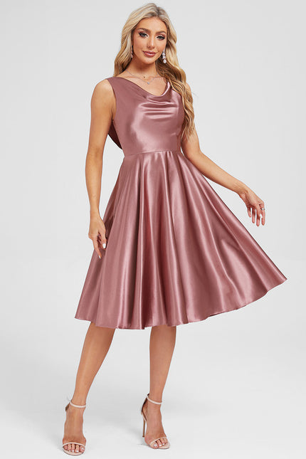 Robe Trapèze Satin Fluide Luxe - gallery 1
