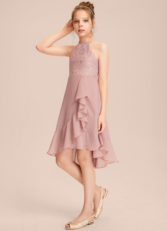 Robe Trapèze Flou Rosé - gallery 1