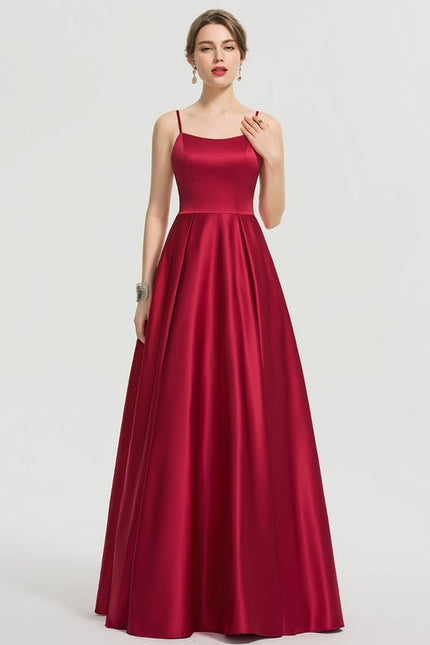 Robe Trapèze Satin Émeraude - gallery 1