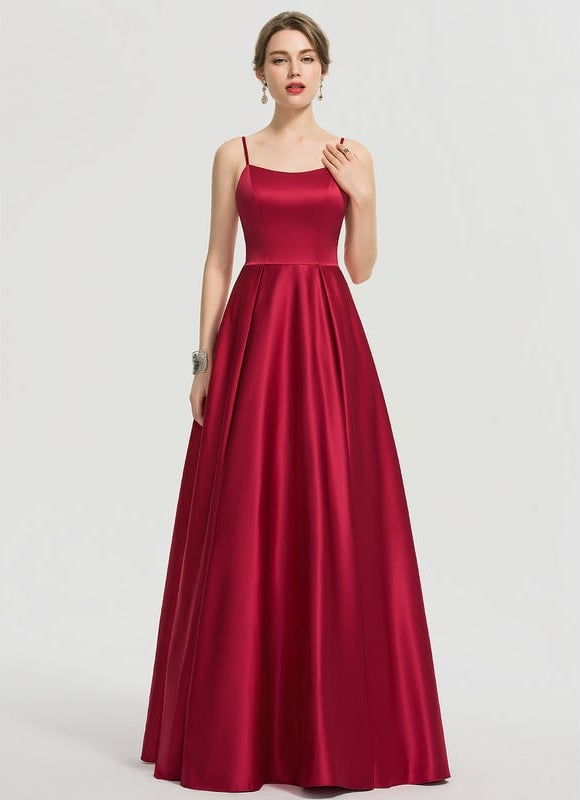 Robe Trapèze Satin Émeraude - gallery 1