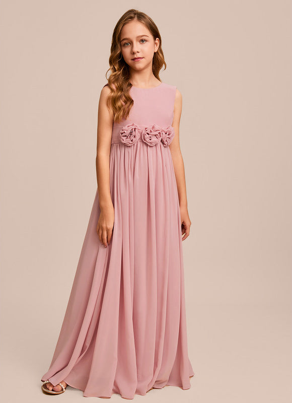 Robe Trapèze Mousseline Fleurie - gallery 4