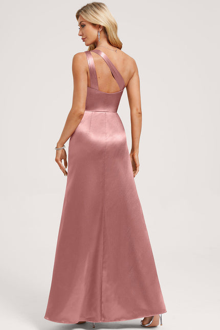 Robe Trapèze Bleu Satiné Élégant - gallery 5