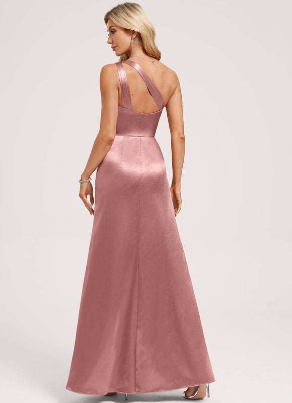 Robe Trapèze Bleu Satiné Élégant - gallery 5