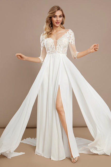 Robe Trapèze De Mariée Aérienne