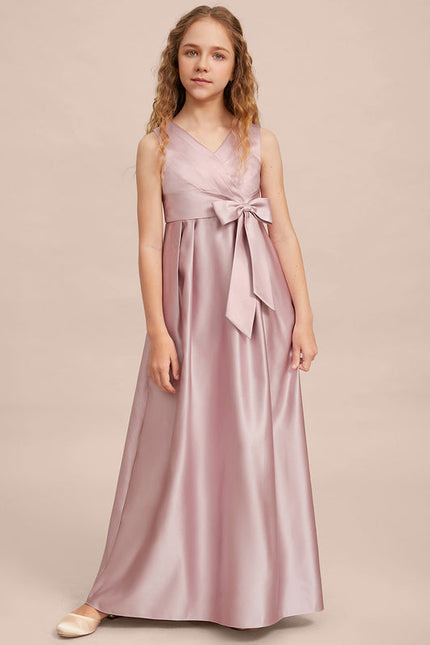 Robe Trapèze Satinée Rose - gallery 1