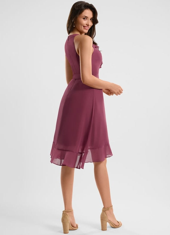 Robe Trapèze Flottante Verte - gallery 3