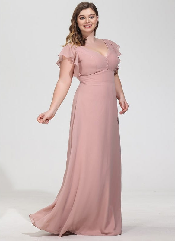 Robe Trapèze Mousseline Fendue - gallery 8