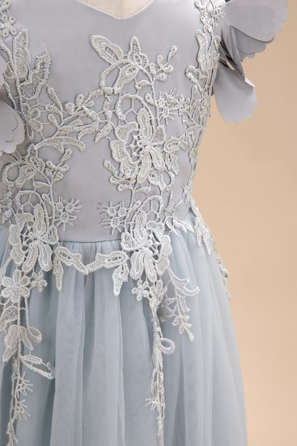 Robe Trapèze Tulle Fleurie - gallery 7