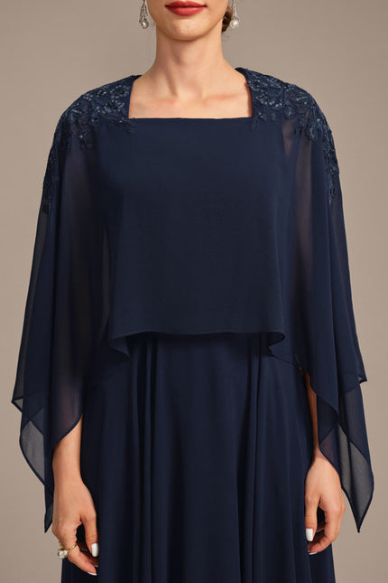 Robe Trapèze Nuit Marine - gallery 6