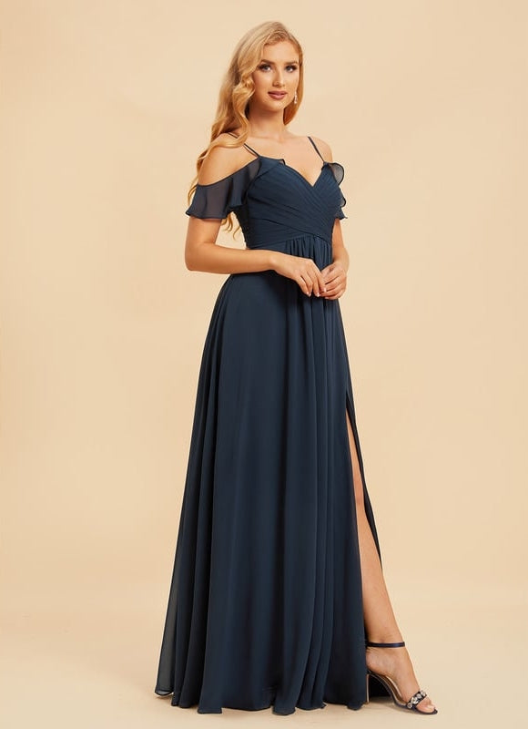 Robe Trapèze Longue Beige Élégante - gallery 6