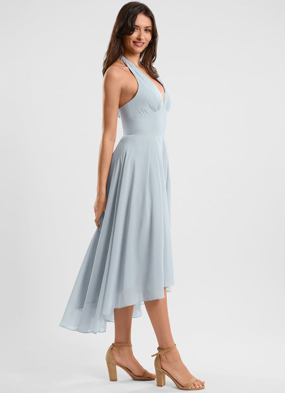 Robe Trapèze Flottante Verte - gallery 4