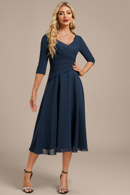 Robe Trapèze Chiffon Élégante - gallery 4