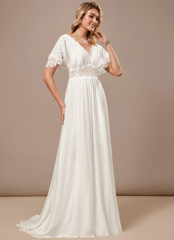 Robe Trapèze Éthérée Satinée - gallery 1