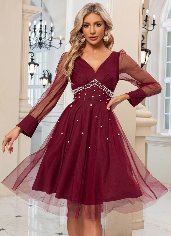 Robe Trapèze Cerise Lumineuse