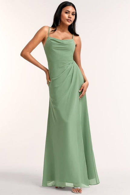 Robe Trapèze Flottante Olive - gallery 1