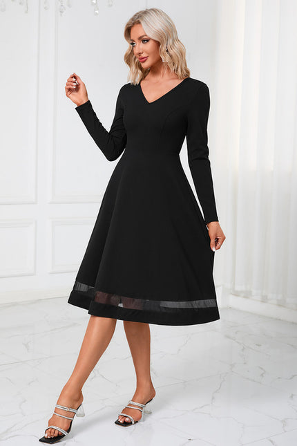 Robe Trapèze Midi Épure - gallery 4