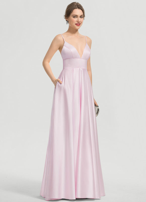 Robe Trapèze Éclat Satiné Doré - gallery 1