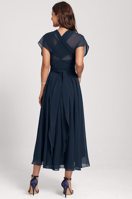 Robe Trapèze Mousseline Émeraude - gallery 9