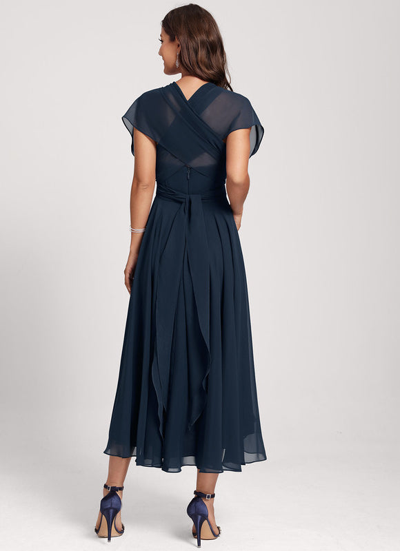 Robe Trapèze Mousseline Émeraude - gallery 9