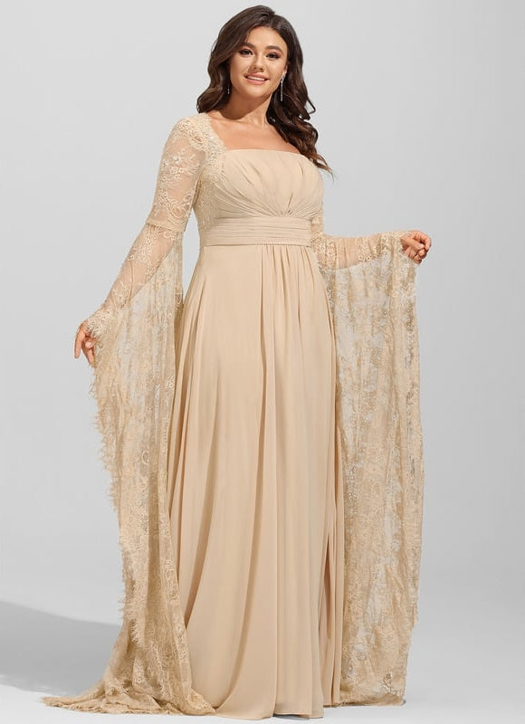 Robe Trapèze Voile Éthéré - gallery 7