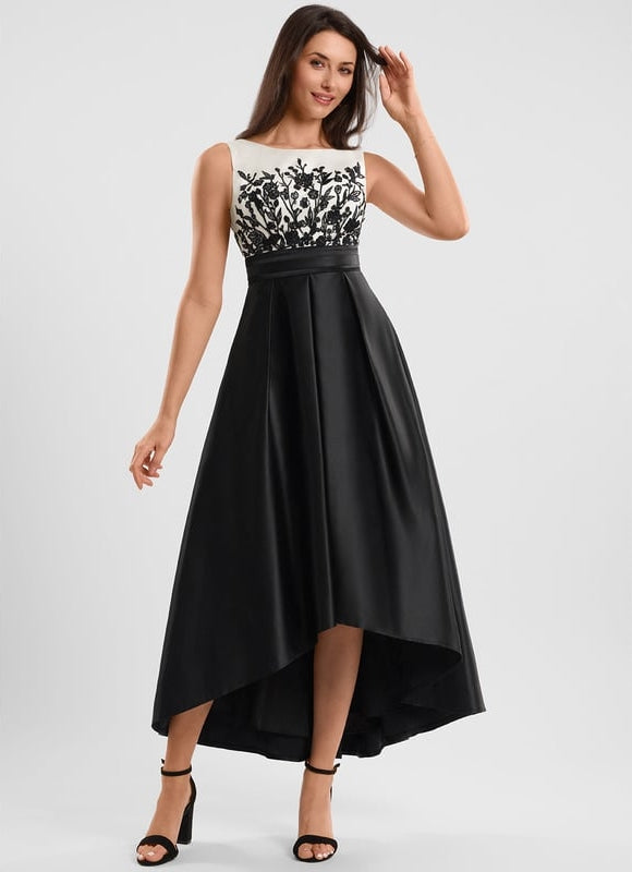 Robe Trapèze Satin Couture - gallery 3