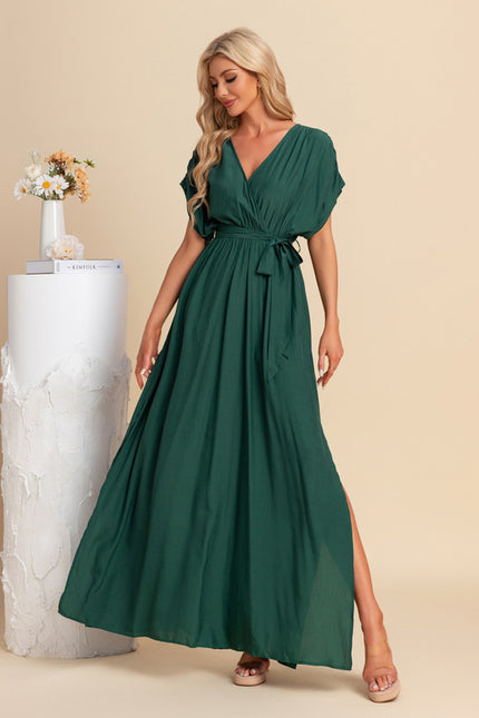 Robe Trapèze Maxi Vert Serein - gallery 4
