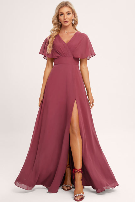Robe Trapèze Mousseline Fendue - gallery 3