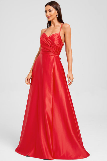 Robe Trapèze Éclat Rubis Flottant - gallery 3