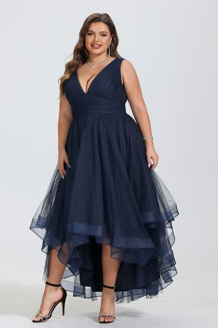 Robe Trapèze Bleue Marine Festive - gallery 9