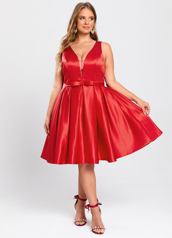 Robe Trapèze Évasée Satinée - gallery 6