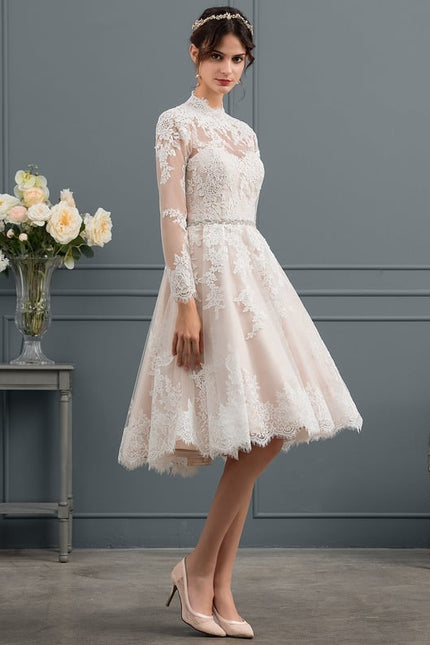 Robe Trapèze Écrue Élégante - gallery 5