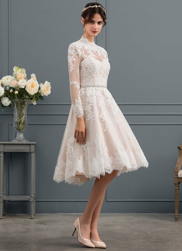 Robe Trapèze Écrue Élégante - gallery 5