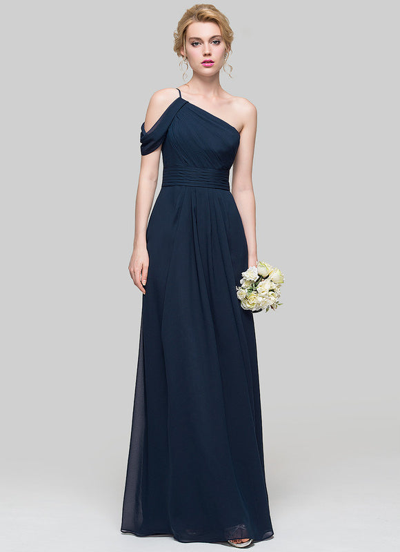 Robe Trapèze Asymétrique Beige - gallery 4