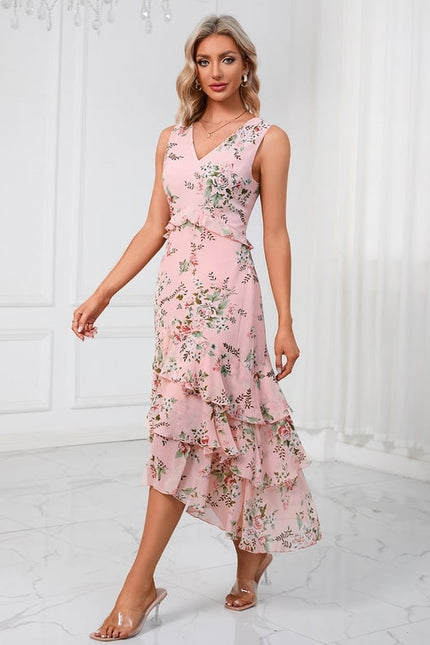 Robe Trapèze Florale Marine - gallery 6