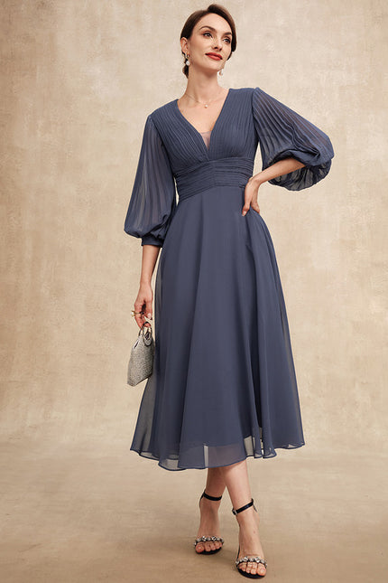 Robe Trapèze Chiffon Élégante - gallery 2