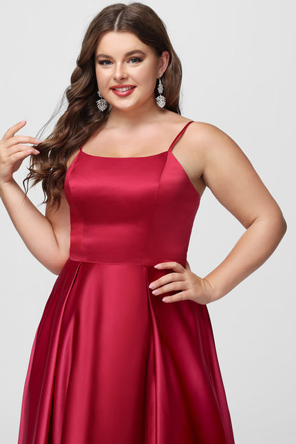 Robe Trapèze Satin Émeraude - gallery 5