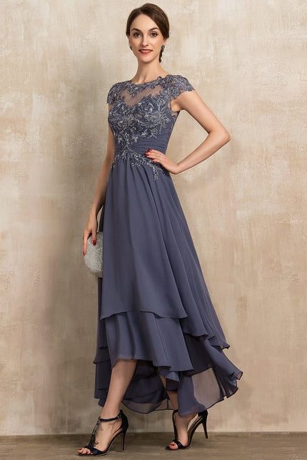 Robe Trapèze Élégance Grise Lumineuse - gallery 2