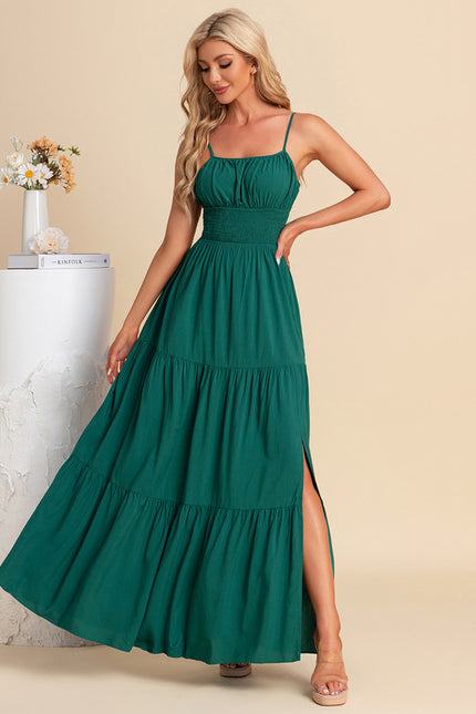 Robe Trapèze Maxi Vert Éclat