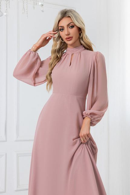 Robe Trapeze Ras Du Cou - gallery 3