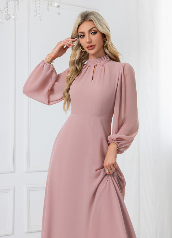 Robe Trapeze Ras Du Cou - gallery 3