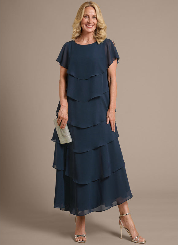 Robe Trapèze Mousseline Ondulée