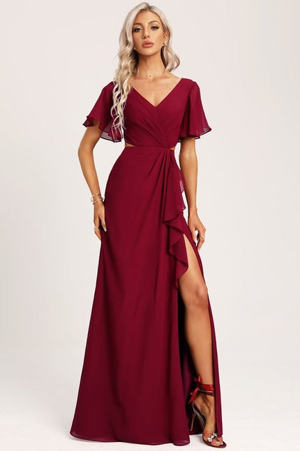 Robe Trapèze Mousseline Fendue - gallery 6