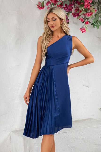 Robe Trapèze Satin Asymétrique