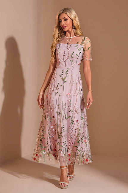 Robe Trapèze Étreinte Florale - gallery 4