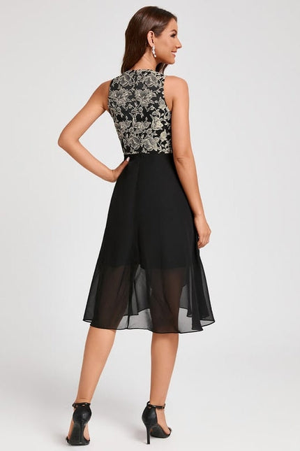 Robe Trapèze Noir Éclat - gallery 1