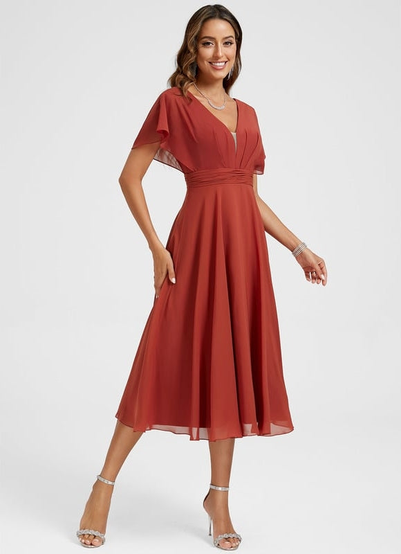 Robe Trapèze Éclat Terre - gallery 4